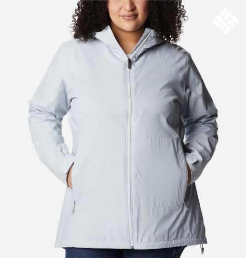 Women's Columbia Switchback Lined Long Jackets Light Grey | Plus Size CA-K3L68